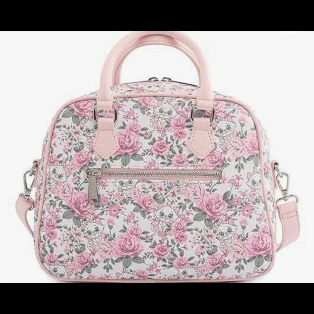 NWT Loungefly Disney Aristocats Marie Floral AOP Crossbody Bag Purse Handbag - Picture 6 of 8
